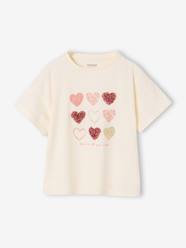 Girls-Short-sleeved t-shirt with hearts for girls