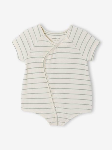 Pack of 2 customisable baby playsuits sage green 