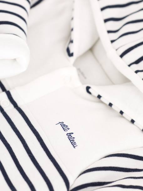 Long hooded baby jumpsuit navy blue 