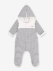 Long hooded baby jumpsuit