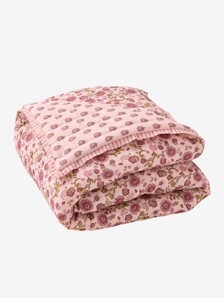 Cotton floor mat for kids printed pink 