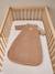 Winter baby sleep bag with detachable sleeves caramel 
