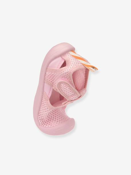 Beach sandals with touch-fastening straps LÄSSIG rose 