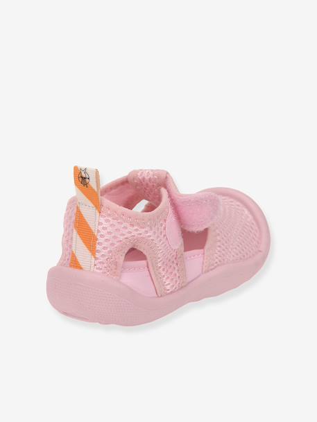 Beach sandals with touch-fastening straps LÄSSIG rose 