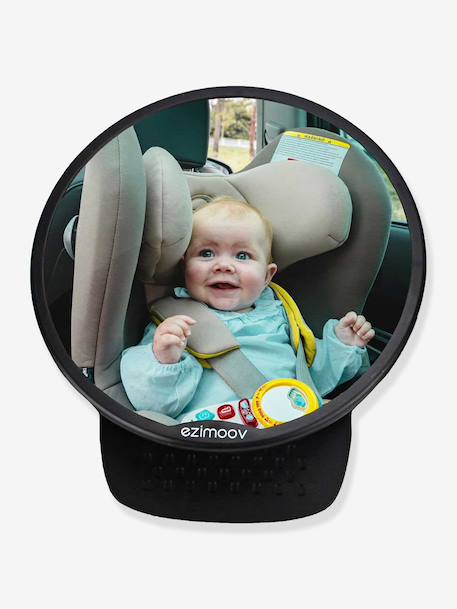 Round car mirror black 