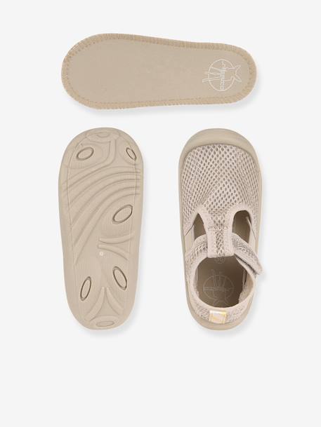 Beach sandals with touch-fastening straps LÄSSIG grey 
