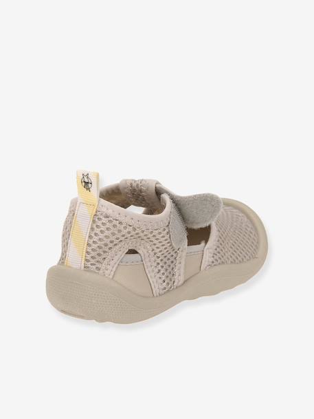 Beach sandals with touch-fastening straps LÄSSIG grey 