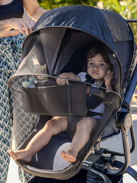 3-in-1 pushchair blanket black 
