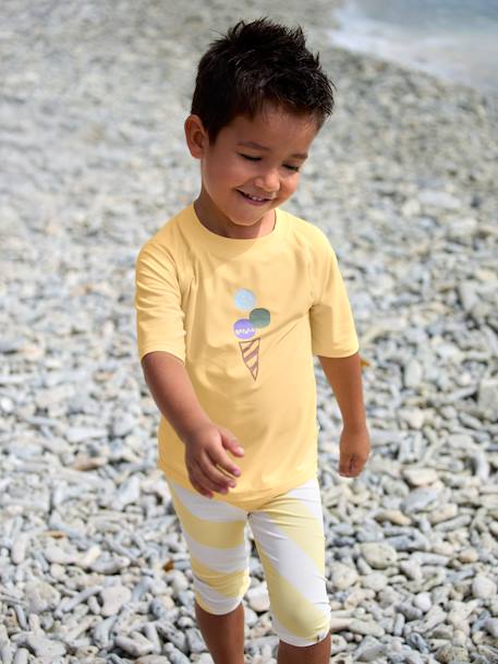 Short-sleeved UV-protection T-shirt LÄSSIG yellow 