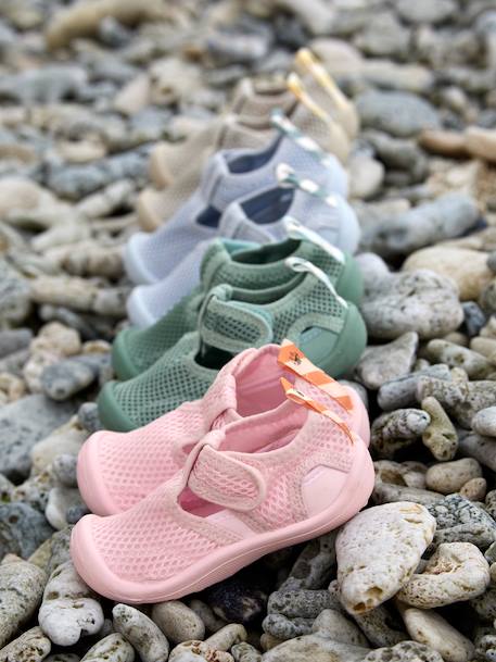 Beach sandals with touch-fastening straps LÄSSIG rose 