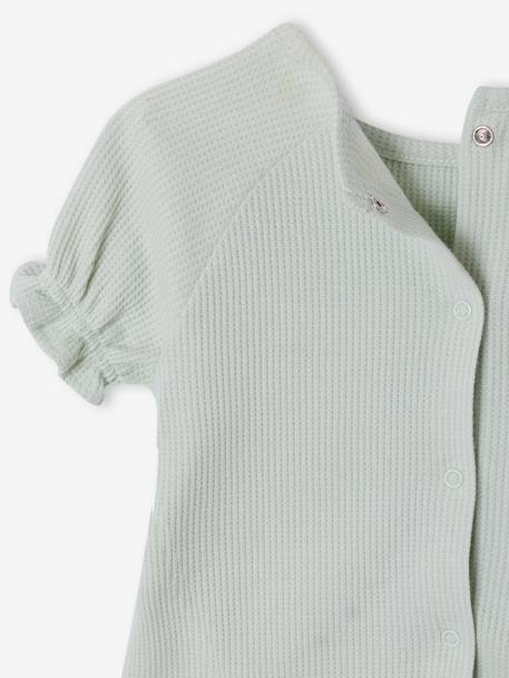 Pack of 2 practical girls' pyjama shorts sage green 