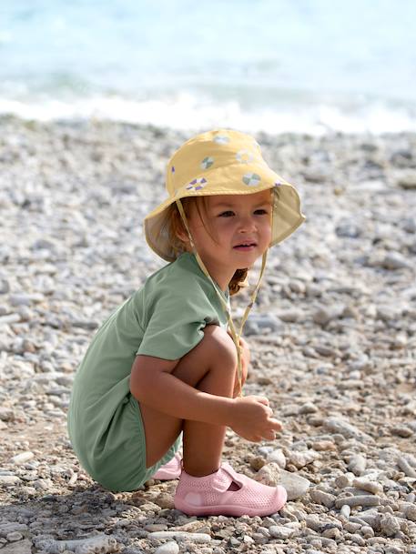 Beach sandals with touch-fastening straps LÄSSIG rose 