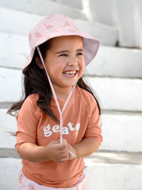 Anti-UV long-sleeved T-shirt for baby brown 