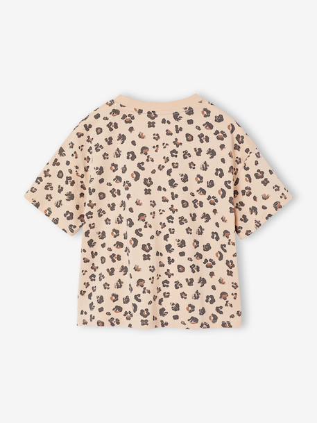 Short-sleeved printed T-shirt for girls anthracite+beige+pale yellow+sandy beige 