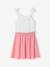 Girls' dress with thin straps navy blue+old rose 