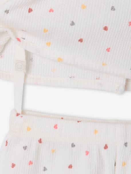 Pack of 2 practical girls' pyjama shorts sage green 