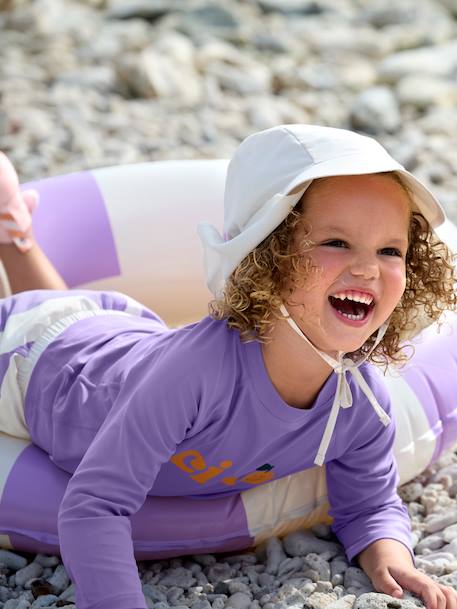 Long-sleeved anti-UV T-shirt lilac 