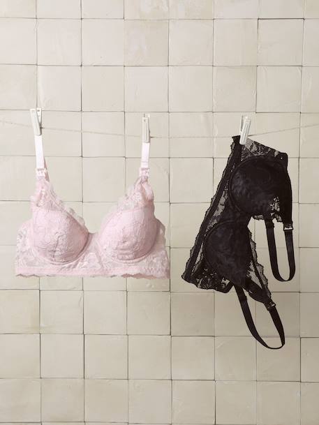 Pack of 2 lace nursing bras pale pink 