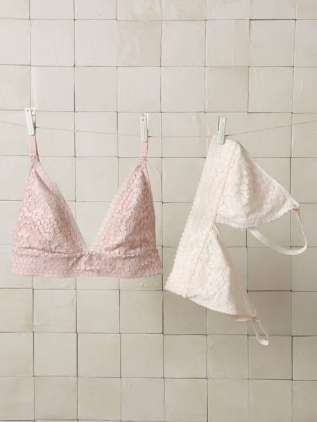 Pack of 2 triangle nursing bras rosy 