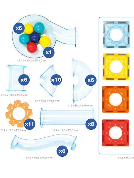 Magnetic track multicoloured 