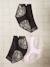 Pack of 3 maternity briefs in organic cotton lace pale pink 