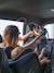 Round car mirror black 