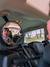 Round car mirror black 