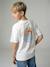 T-Shirt with Front/Back Motif, Faded Effect, JONEN aqua green+ecru 