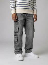 Boys-Loose fit denim battle trousers for boys 