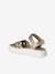 Girls' leather velcro sandals gold 