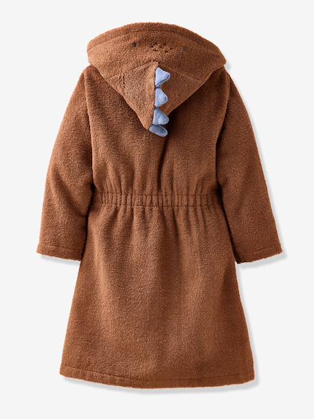 Dinosaur Bathrobe for Babies Blue+camel 