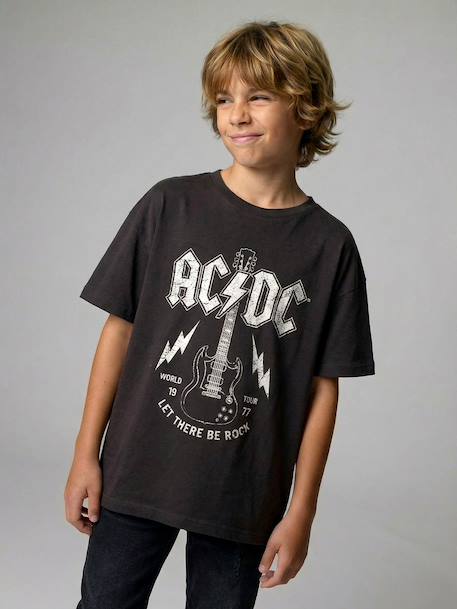 ACDC short-sleeved rock t-shirt for boys anthracite 