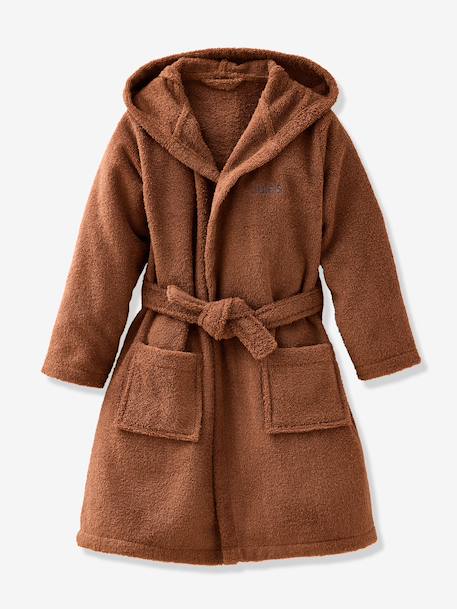 Dinosaur Bathrobe for Babies Blue+camel 