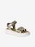 Girls' leather velcro sandals gold 