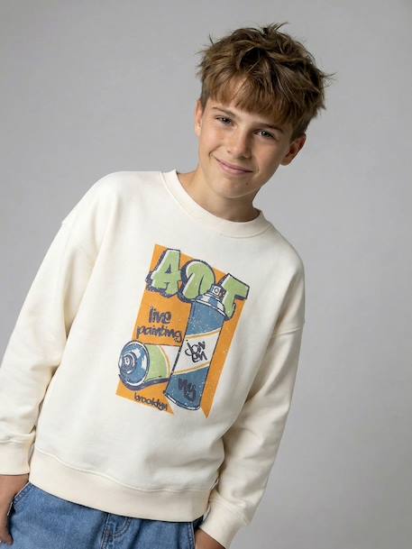 Pack of 2 long-sleeved boy's sweatshirts sage green 