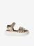 Girls' leather velcro sandals gold 