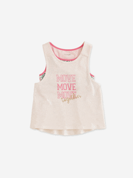 Tank Top & Bra Set for Girls ecru 