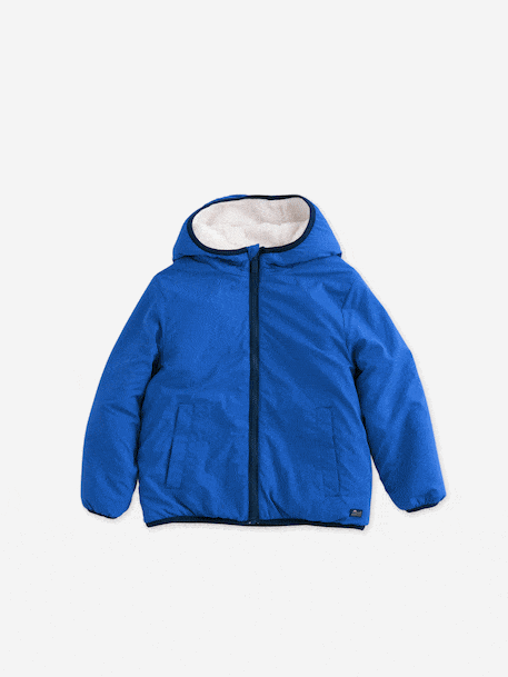 Reversible sherpa jacket royal blue 