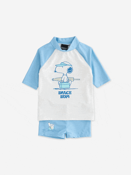 SNOOPY UV-protective swimsuit for boys sky blue 