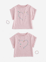 Girls-Pack of 2 T-shirts and best friends bracelets 