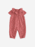 Baby girl's short-sleeved jumpsuit blush 