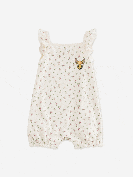 Bambi sleepsuit for baby girls ecru 