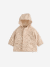 Rain coat 3-in-1 for baby girls with leopard print ecru 