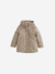 Girl's 3-in-1 parka and floral print windcheater khaki 