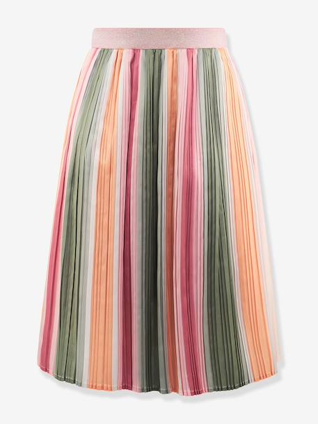 Long striped pleated skirt from Happy Girls for girl blue+multicoloured 