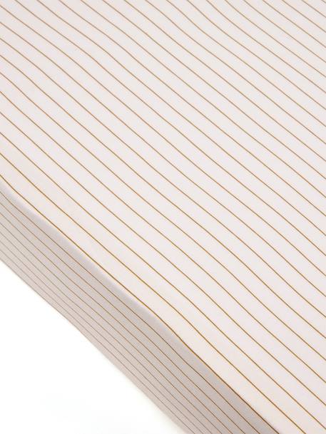 Striped jersey fitted sheet for baby striped brown 