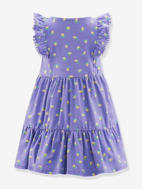 Dress with ruffle sleeves by Happy Girls for girl lilac 