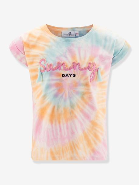 T-shirt with sunny embroidery Happy Girls for girl multicoloured 
