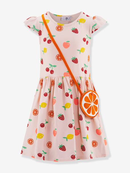 Dress with fruit pocket by Happy Girls for girl pastel pink 