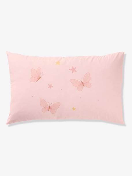 Duvet cover and pillowcase bedding set pale pink 
